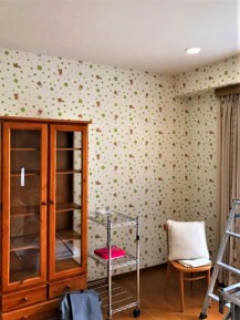 子供部屋　模様替え　リラックマ　壁紙　四つ葉のクローバー　楽しい空間　かわいい　